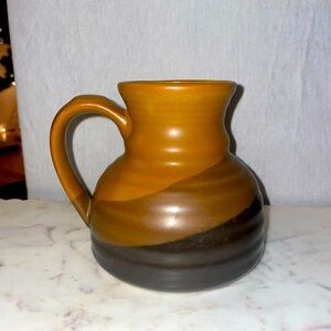 Vintage Three Tone Brown Pottery Stoneware Mug/Vase. Foam Bottom. BEAUTIFUL MUG